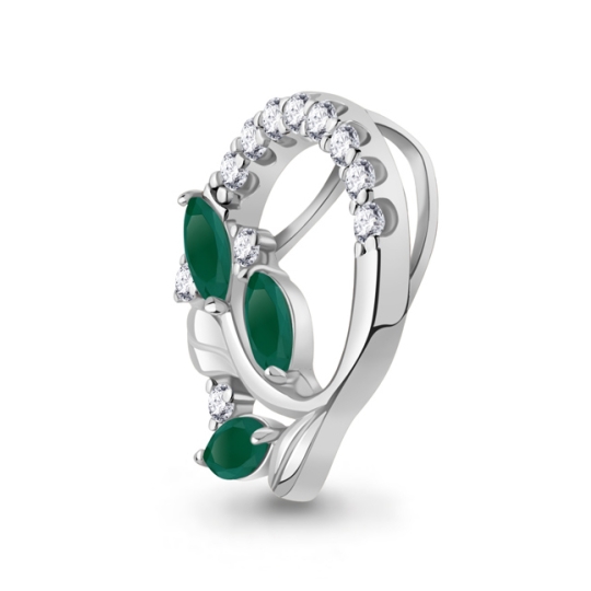 Подвеска из серебра с топазами и фианитами