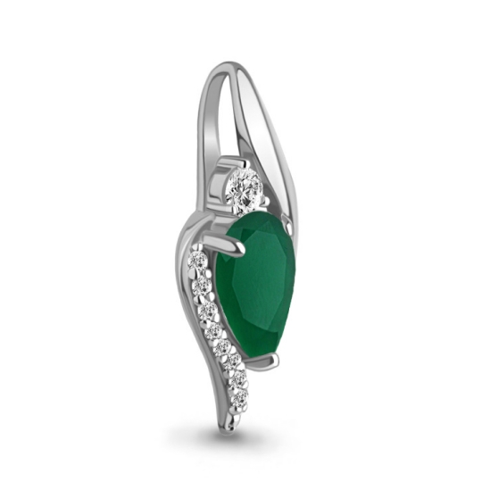 Подвеска из серебра с топазом и фианитами