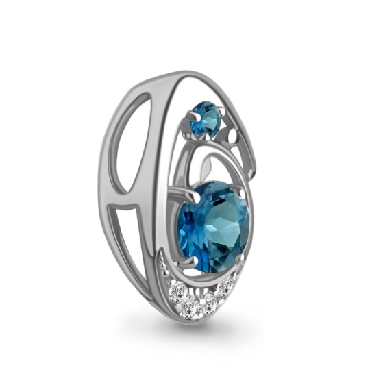 Подвеска из серебра с фианитом