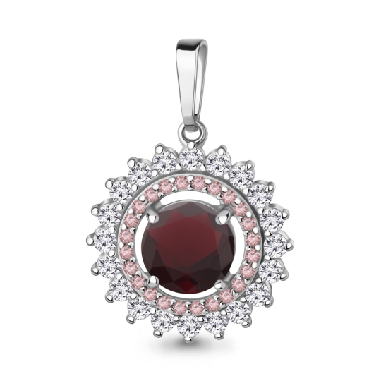 Подвеска из серебра с фианитами 