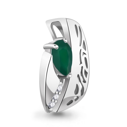 Подвеска из серебра с топазом