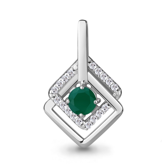 Подвеска из серебра с фианитом