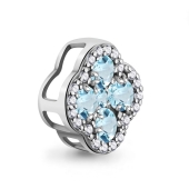 Подвеска из серебра с топазами и фианитами