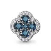 Подвеска из серебра с топазами London и фианитами