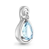 Подвеска из серебра с топазом и фианитом