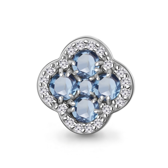 Подвеска из серебра с топазами и фианитами