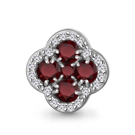 Подвеска из серебра с топазами и фианитами