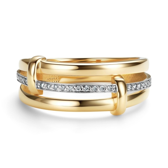 Кольцо из золота с топазами London и топазом