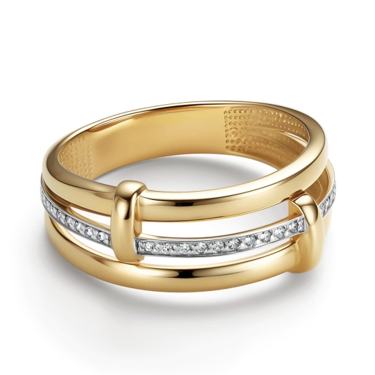 Кольцо из золота с топазами London и топазом