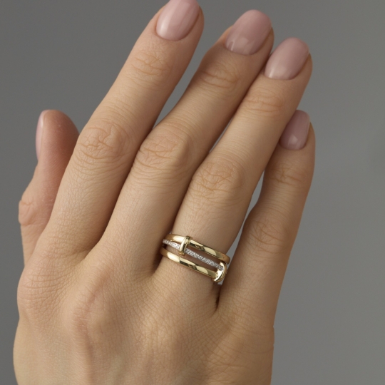 Кольцо из золота с топазами London и топазом