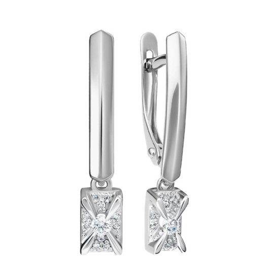 Серьги из золота с изумрудами