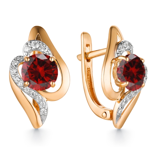 Серьги из белого золота с черными бриллиантами