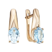 Серьги из золота с топазами