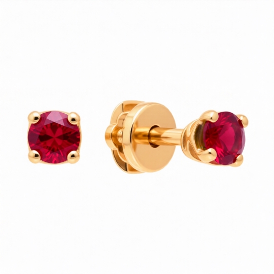 Серьги из золота с агатами и фианитами