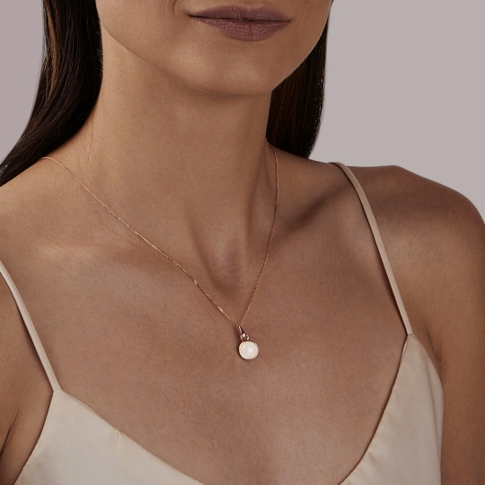 Подвеска из золота с ситаллом турмалин и фианитами