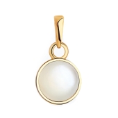 Подвеска из золота с лунным камнем и фианитами