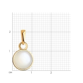 Подвеска из золота с лунным камнем и фианитами