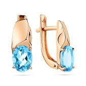 Серьги из золота с топазами Swiss