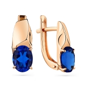 Серьги из золота с сапфировыми корундами