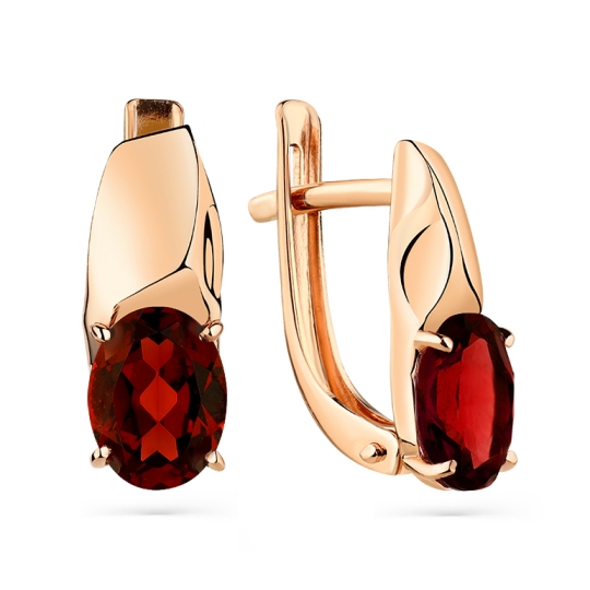 Серьги из золота с агатами