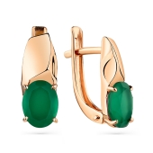 Серьги из золота с агатами