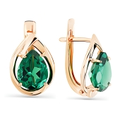 Серьги из золота с ситаллами