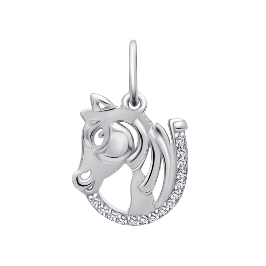 Подвеска из серебра с фианитами