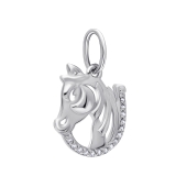 Подвеска из серебра с фианитами 