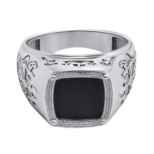 Кольцо из серебра с ювелирным кристаллом топаз и фианитами