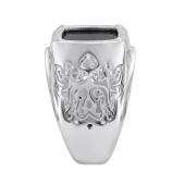 Кольцо-печатка из серебра с ониксом