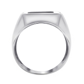 Кольцо-печатка из серебра с ониксом