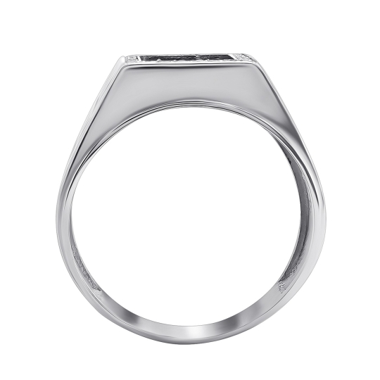 Кольцо из серебра с малахитом