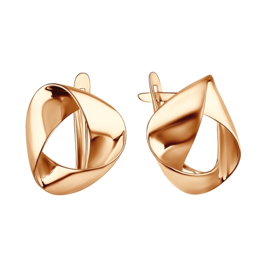 Серьги из лимонного золота с фианитами