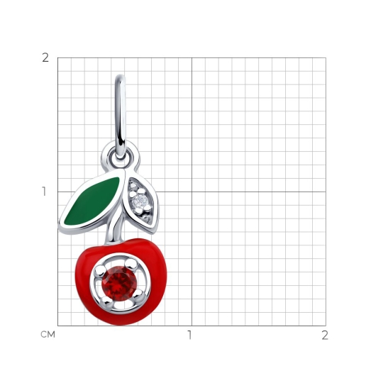 Подвеска из серебра с фианитами