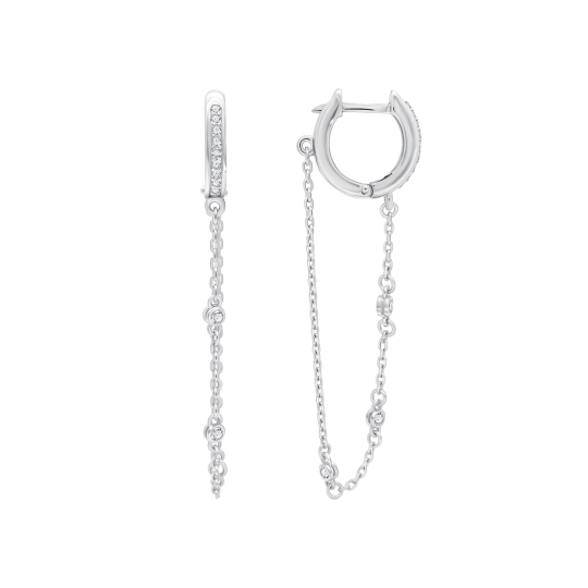 Серьги из серебра с ювелирными кристаллами