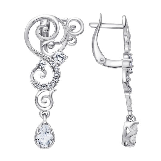 Серьги из серебра с позолотой