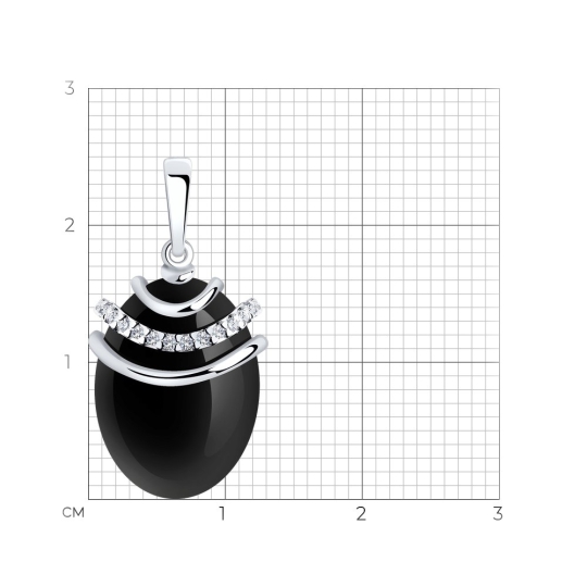 Подвеска из серебра с ювелирным кристаллом