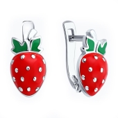 Серьги из серебра с эмалью