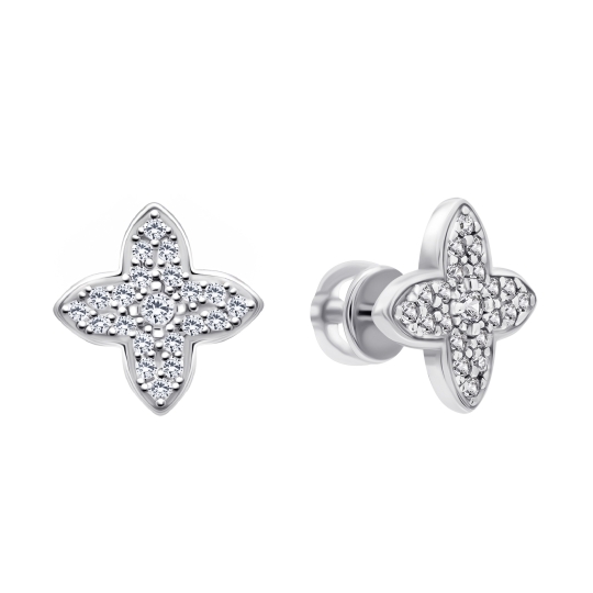 Серьги конго из серебра