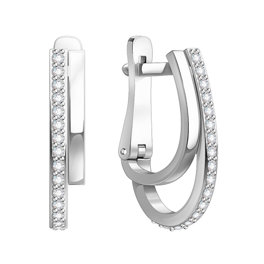 Асимметричные серьги-трансформеры из серебра