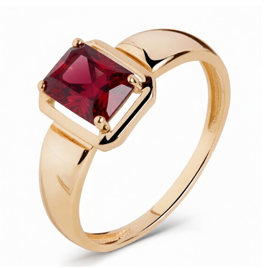 Кольцо из золота с ситаллом топаз London