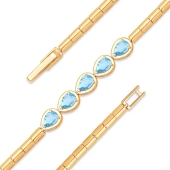 Браслет из золота с топазами Swiss