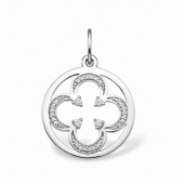 Подвеска из серебра с фианитами