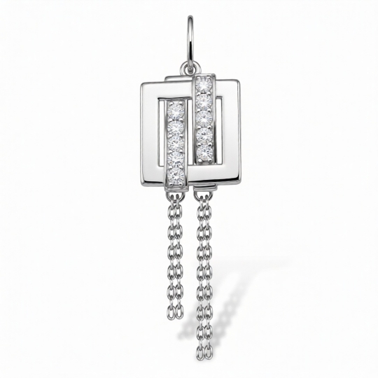 Подвеска из серебра с ювелирным кристаллом