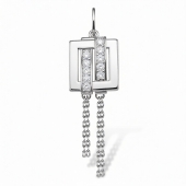 Подвеска из серебра с фианитами