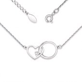 Колье из серебра с фианитом