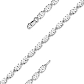 Браслет из серебра с фианитами