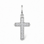 Подвеска из серебра с фианитами