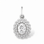 Подвеска из серебра с фианитом