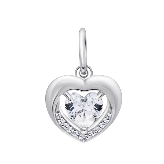 Подвеска из серебра с фианитами